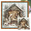 Nativity-11CT Stamped Cross Stitch 45*45cm/17.72*17.72in