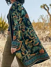 Retro Print Shawl Collar Long Sleeve Loose Cardigan Fashion Outerwear