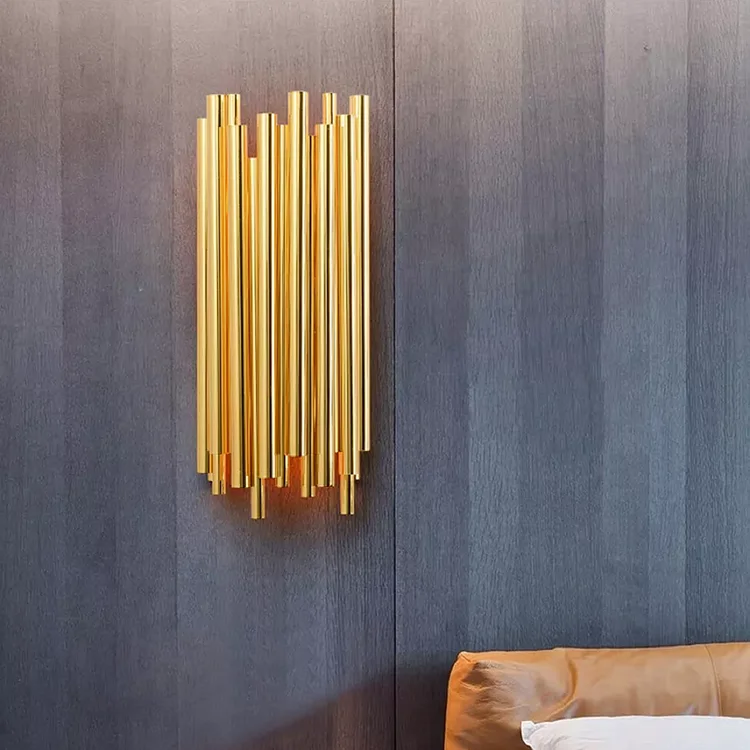 Metal Tube Bedroom Wall Sconce Vjlight