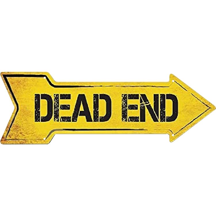 End - Arrows Tin Signs - Calligraphy Series - 18.11*6.23 inches (arrow)