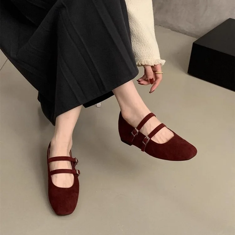 Yyvonne Retro Velvet Leopard Print With Mary Jane Single Shoes 2025 New Spring And Autumn Gentle Evening Shoes