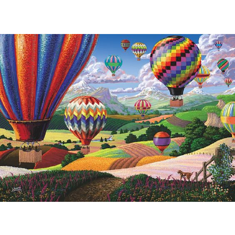 Hot Air Balloon 40*30CM (Canvas) Full Square Drill Diamond Painting gbfke
