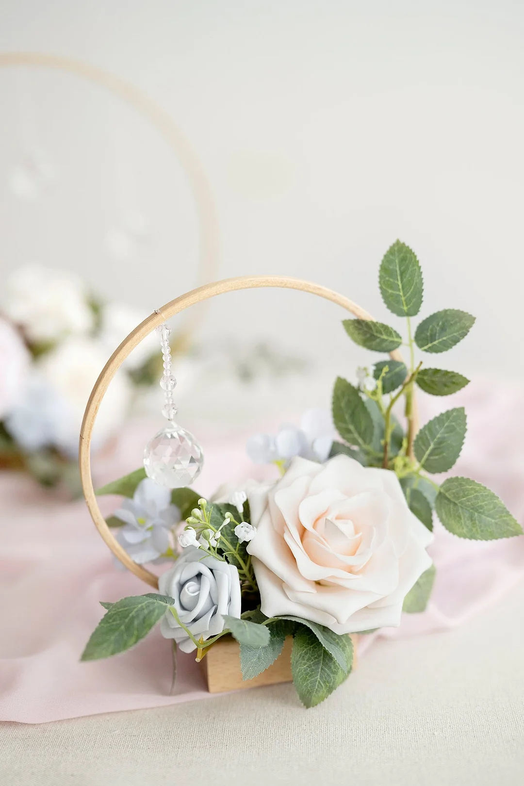 Wreath Hoop Centerpiece Set in English Pastel