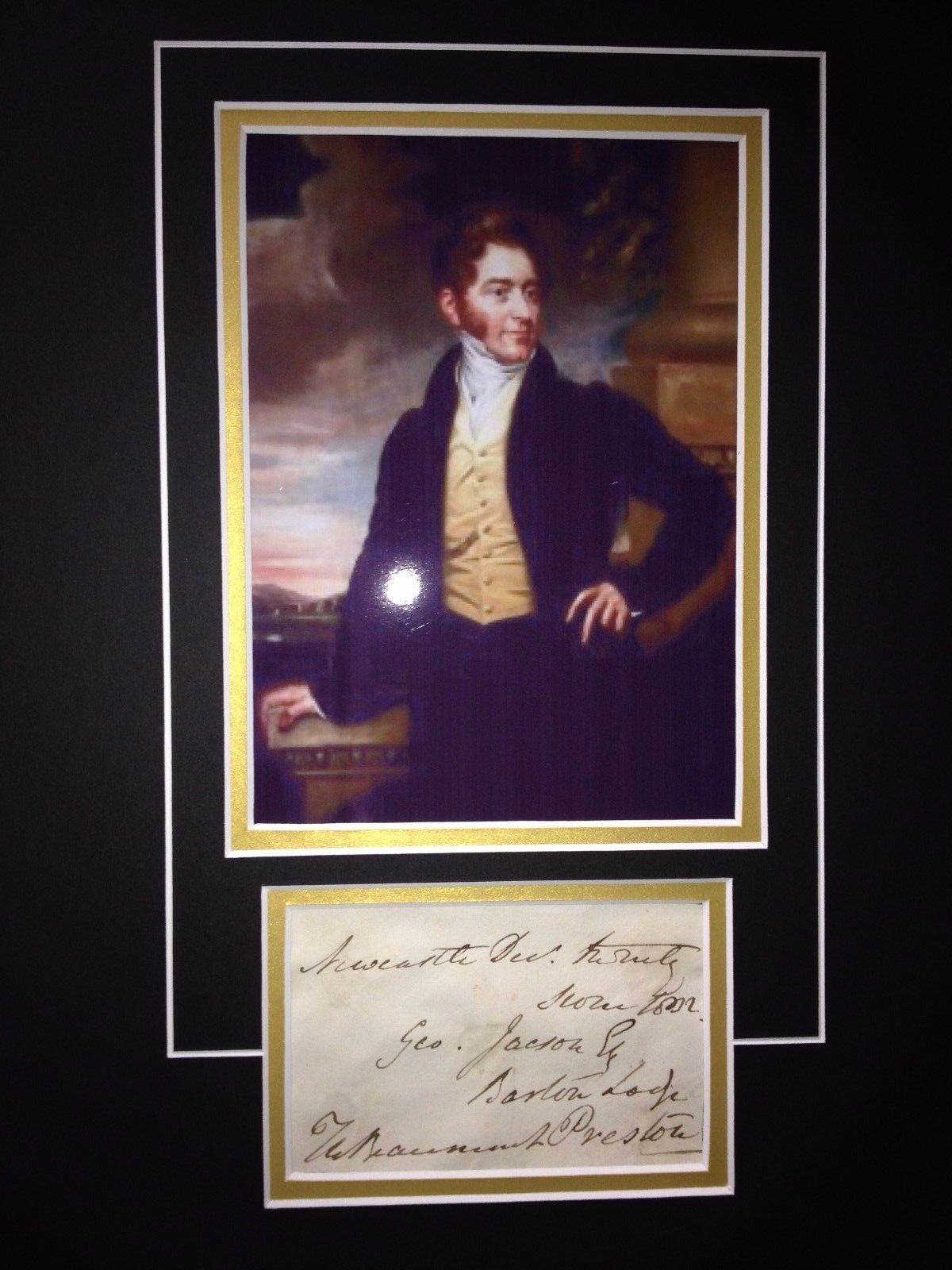 THOMAS WENTWORTH BEAUMONT - SOLDIER & POLITICIAN - SIGNED Photo Poster painting DISPLAY