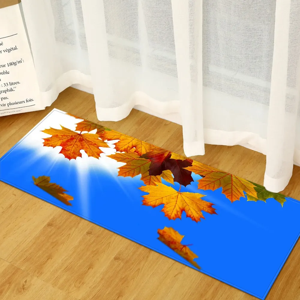 Kitchen Carpet Home Bedroom Entrance Doormat Hallway Balcony  Floor Mat Landscape Pattern Bathroom Non-Slip Water Absorption Rug