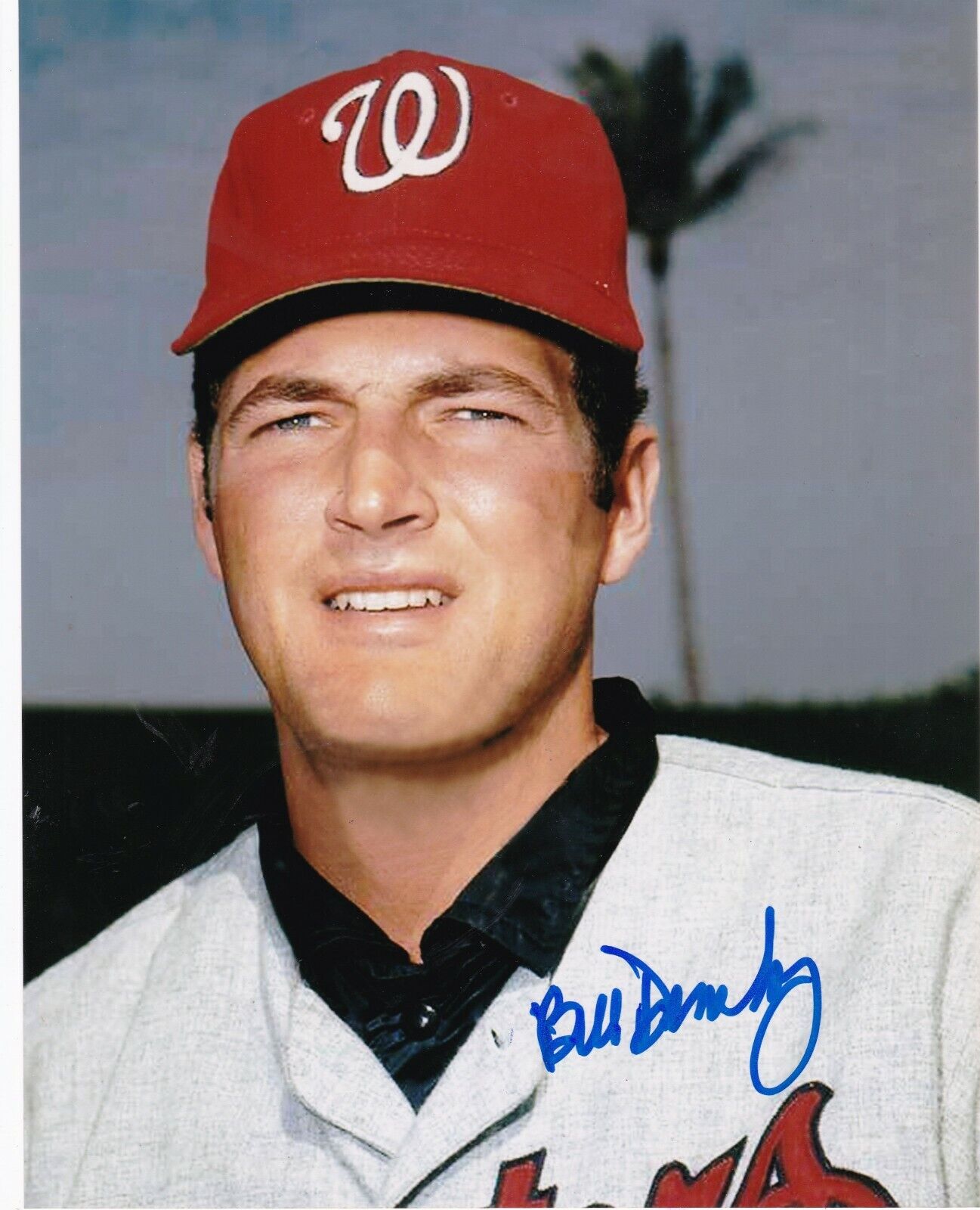 BILL DENEHY WASHINGTON SENATORS ACTION SIGNED 8x10