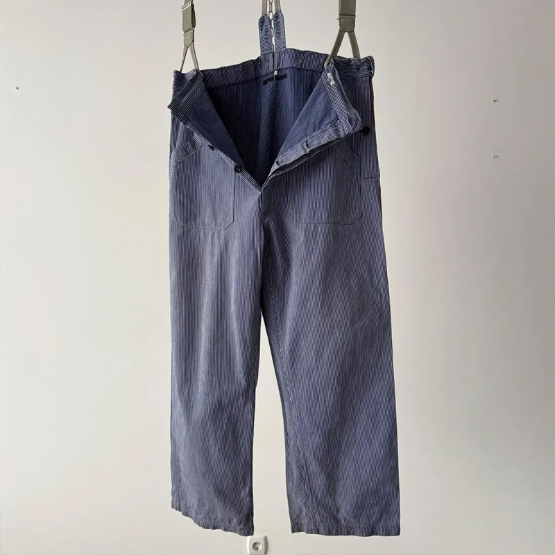 Vintage Striped Overalls