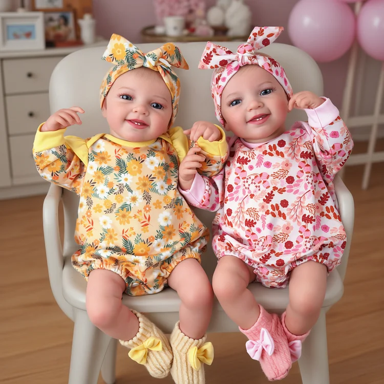 Babeside Smiling Reborn Baby Leen 20'' Little Infant Twins Best Gift for Kids
