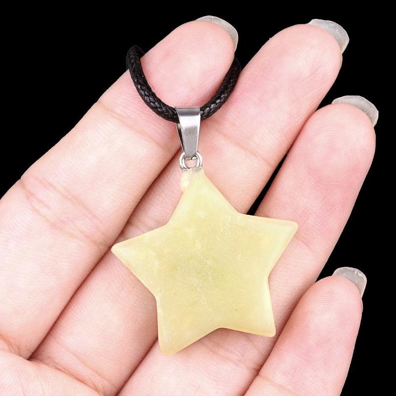 1 Piece Semi-precious Stone Star Jewelry Accessories Pendant