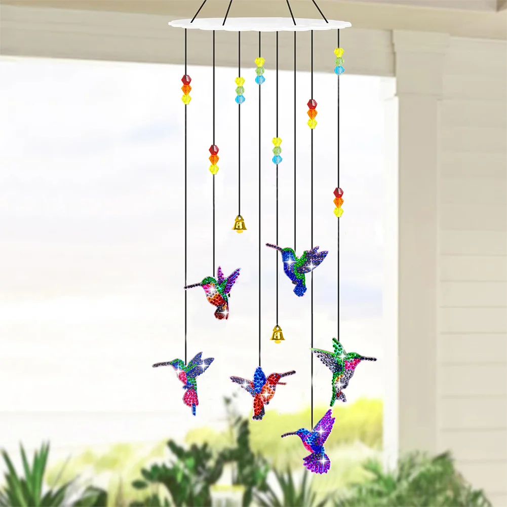 DIY Hummingbird Diamond Art Sun Catcher Butterfly DIY Crystal Wind Chime for Window