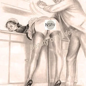pornhint Pornhint Mature content, Couple BDSM spanking, Risque vintage drawing