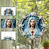 DIY Holy Mother Acrylic Special Shape Diamond Painting Hanging Pendant