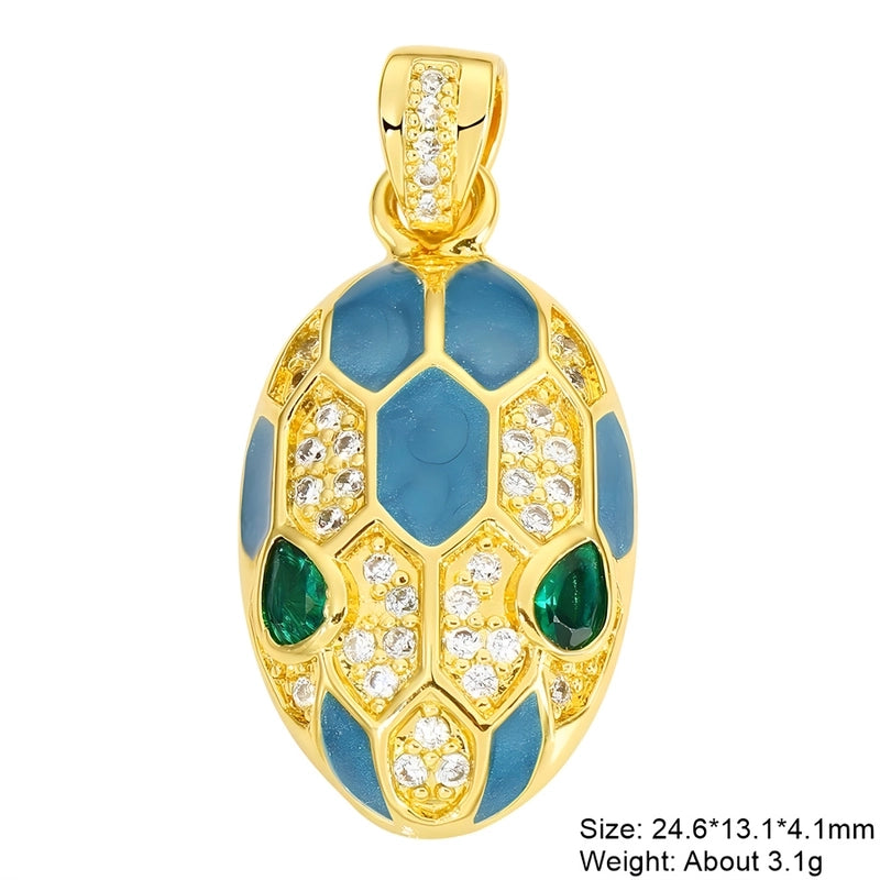 1 Piece 24.6*13.1*4.1mm Alloy Copper Color Block Pendant