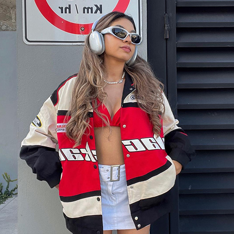 Contrast Color Knit Bomber Jacket