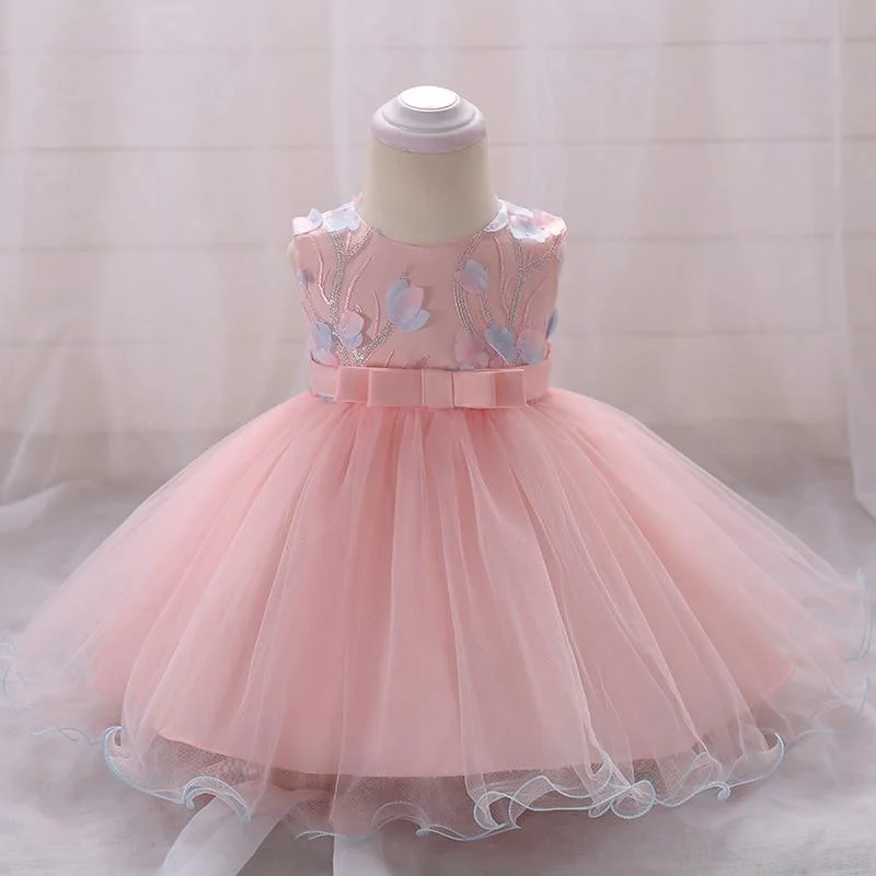 2021 Newborn Infant Girl 1st Birthday Dress For Baby Girl Clothes Dress Lace Princess Dresses Flower Party Child 3 12 Month