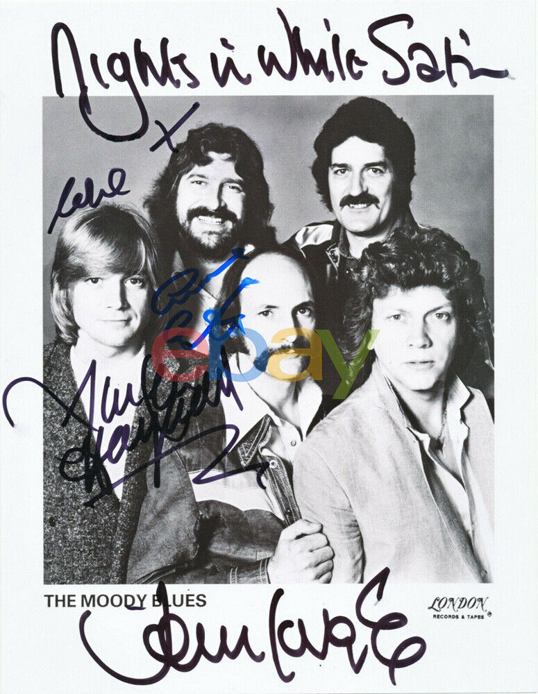 THE MOODY BLUES AUTOGRAPH 8x10 signed Photo Poster painting reprint