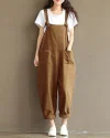 Dungarees Loose Jumpsuit with Straps Overalls Long Baggy Summer Trousers Romper