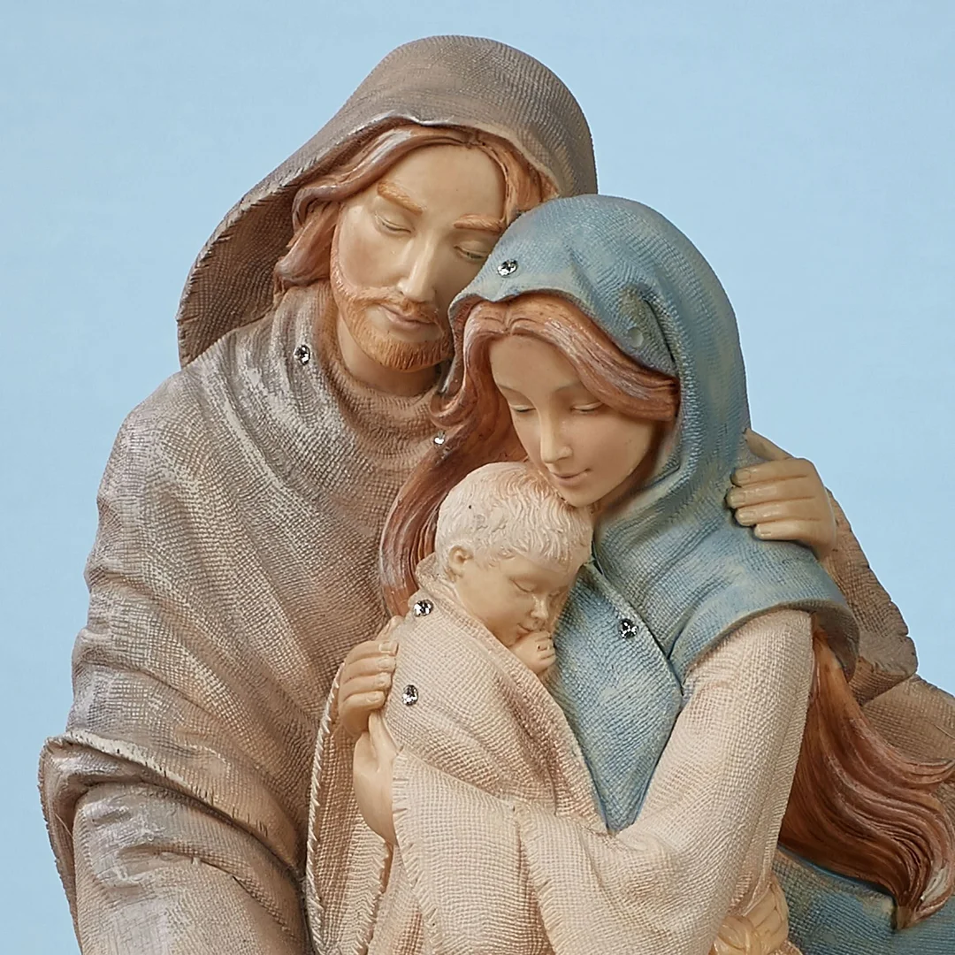 Karen Hahn Holy Family with Donkey Figurine by Enesco