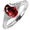  2 CT Natural Garnet Oval Engagement Ring 