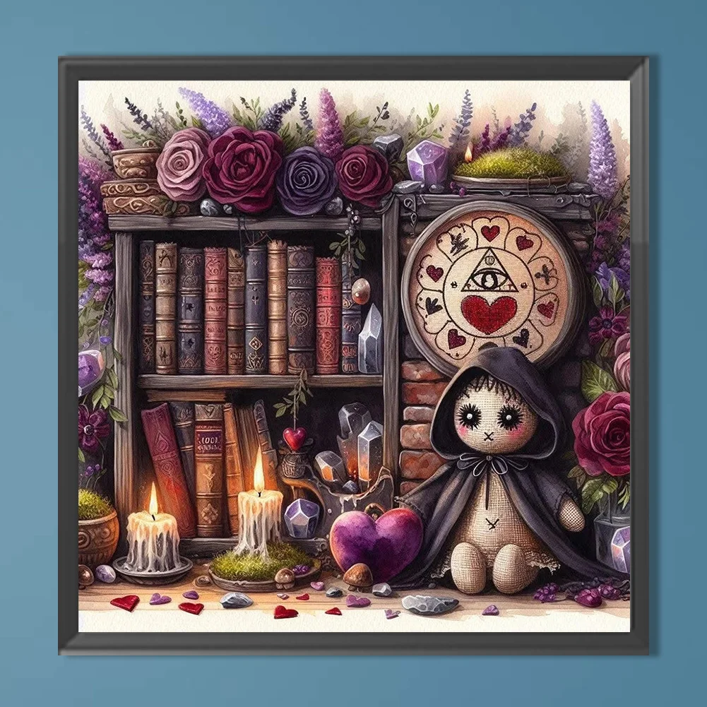 Diamond Painting - Full Round Drill - Bookshelf Doll(Canvas|40*40cm)