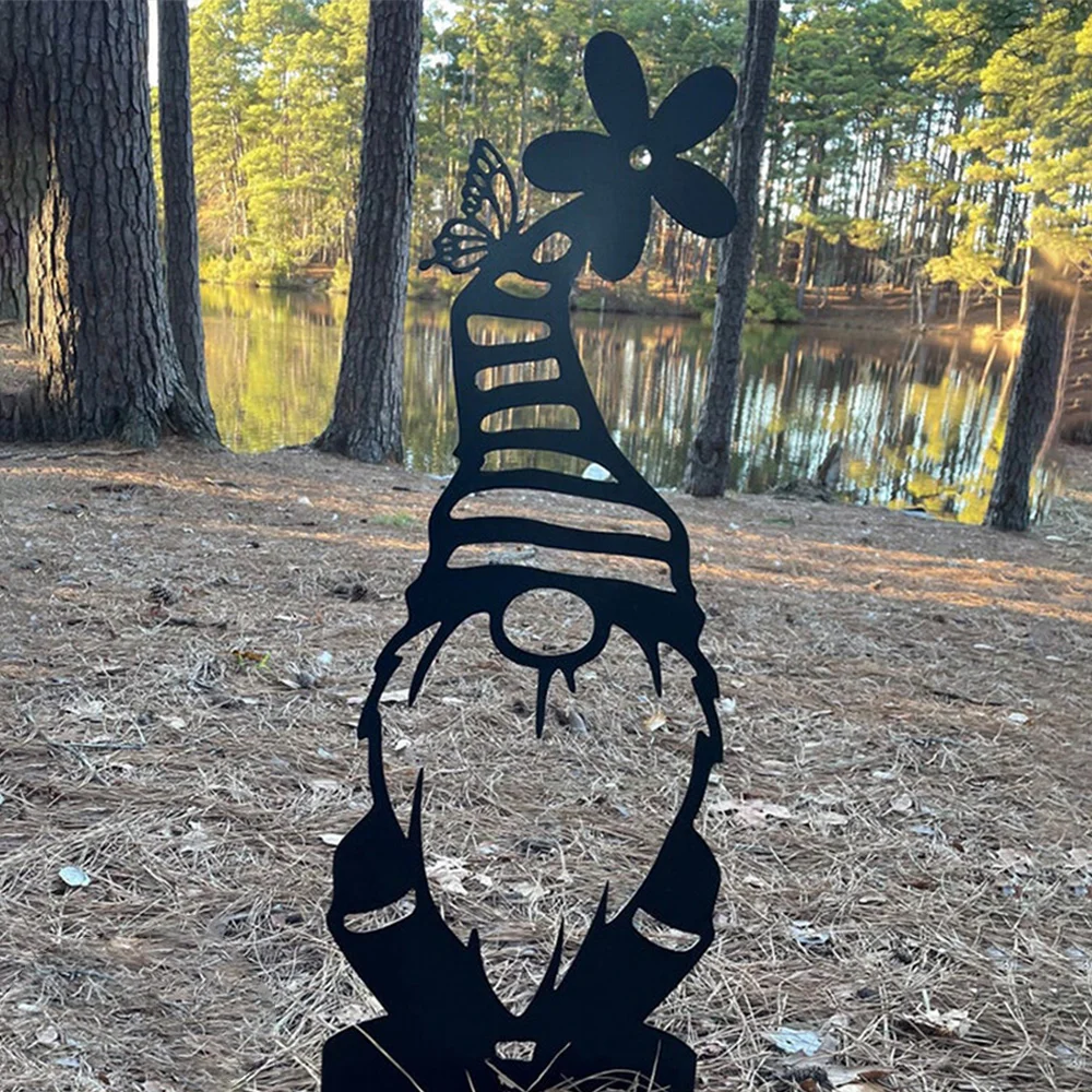 Garden Gnome Metal Silhouette