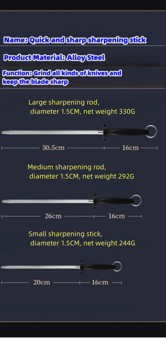 Kitchen multi-function knife sharpening stick