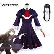 [Wetrose] Homura Akemi Cosplay Costume Mahoushoujo Magic Girl Puella Magi  Magica Walpurgisnacht Rising Movie Set Wig Halloween