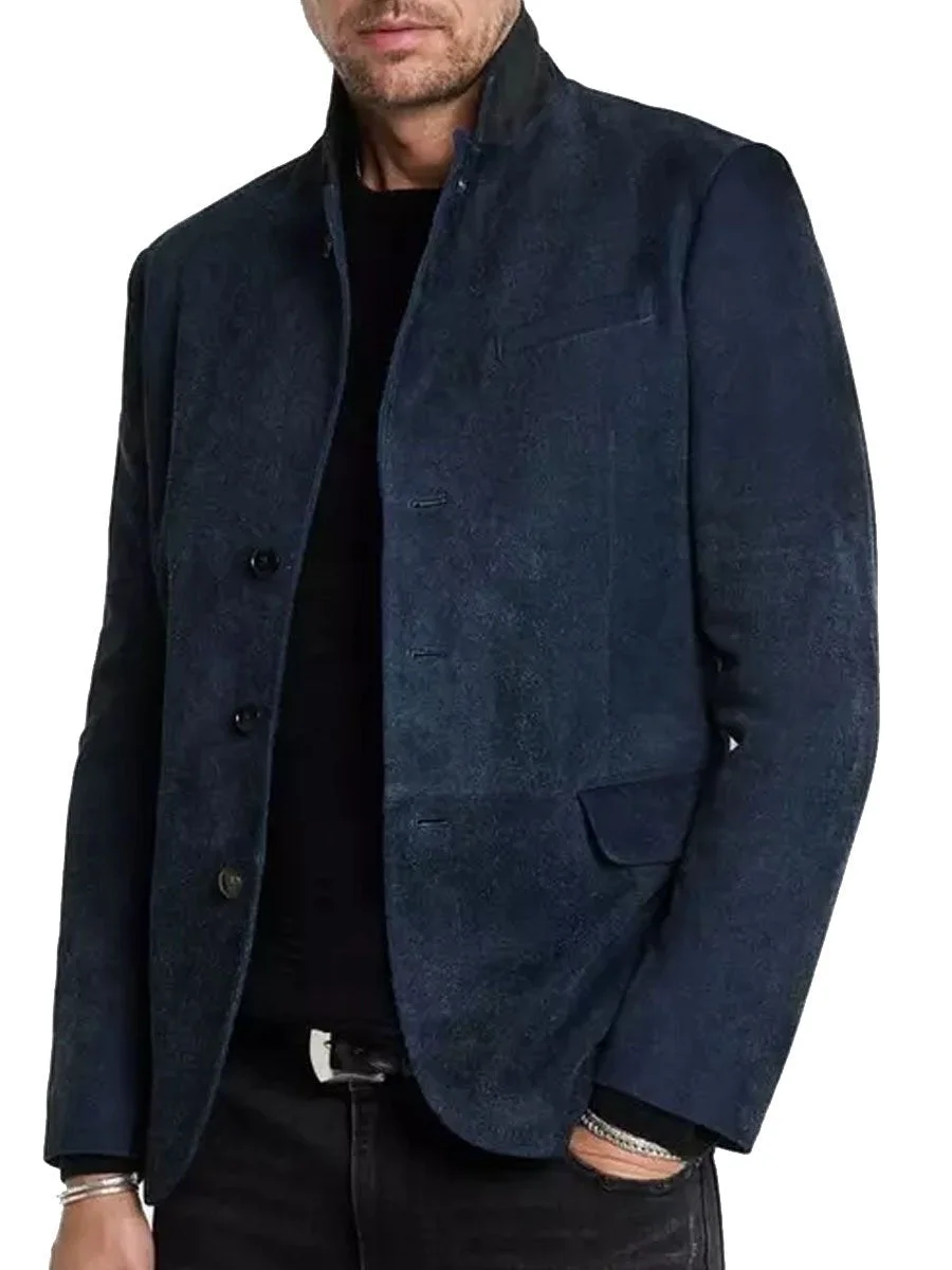 【24-hour shipping out】Men's Single Breasted Vintage Woolen Casual Blazer