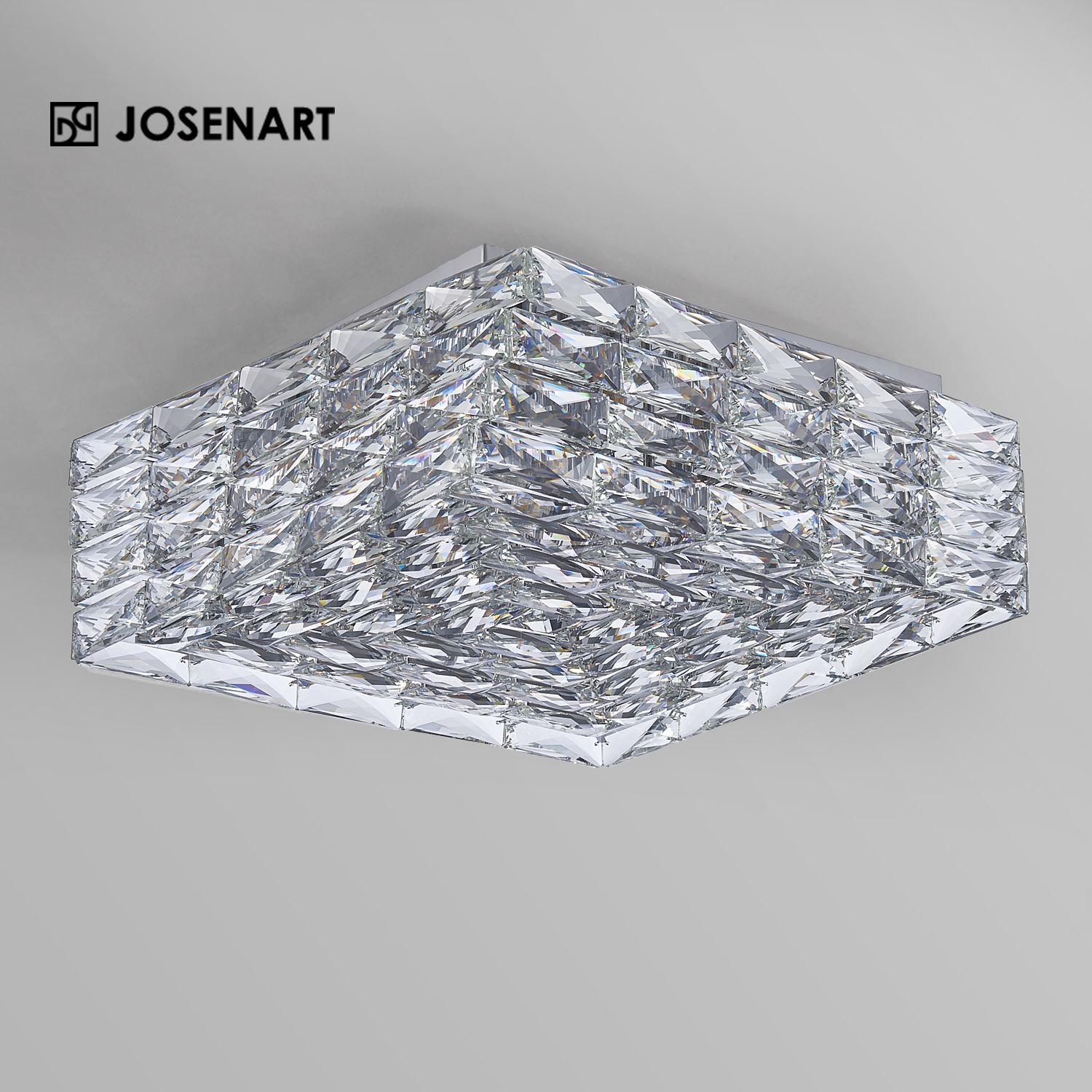 Modern Crystal Square Ceiling Light JOSENART Josenart