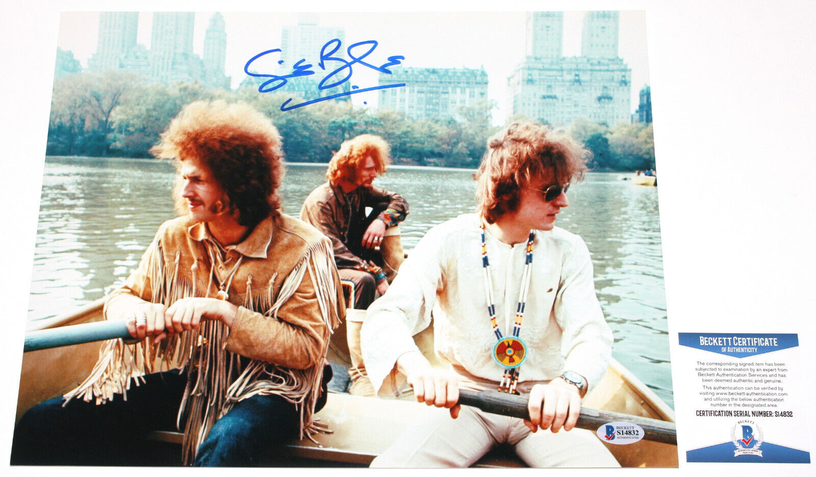 DRUMMER GINGER BAKER HAND SIGNED AUTOGRAPHED 11X14 Photo Poster painting BECKETT COA BAS PROOF