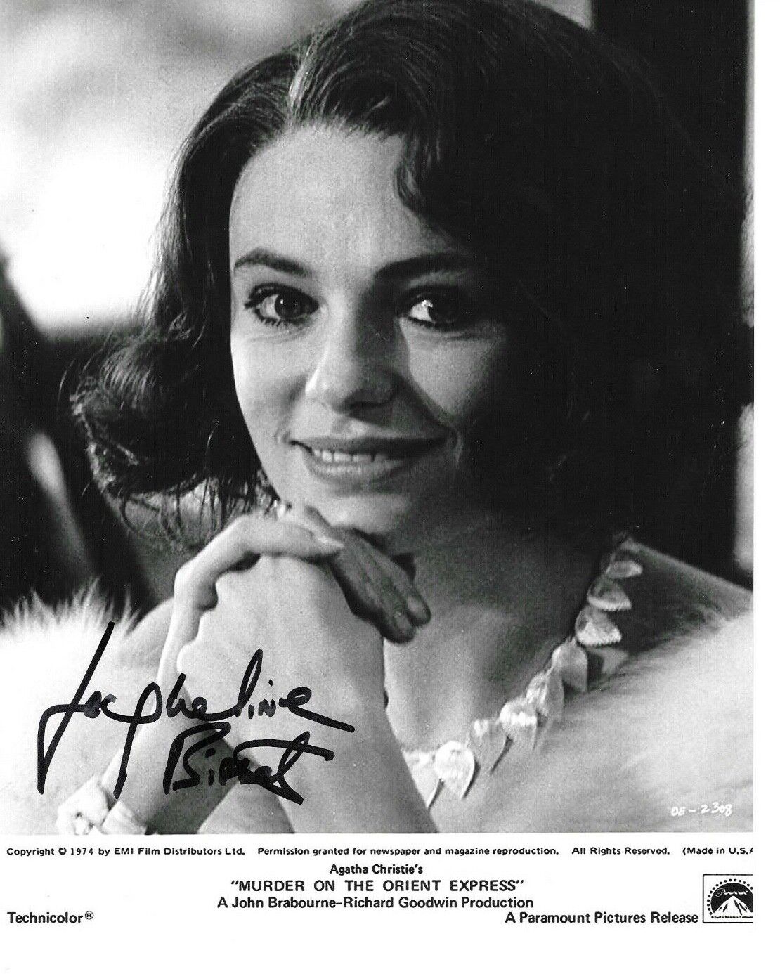 * JACQUELINE BISSET * signed 8x10 Photo Poster painting * MURDER ON THE ORIENT EXPRESS * COA * 1