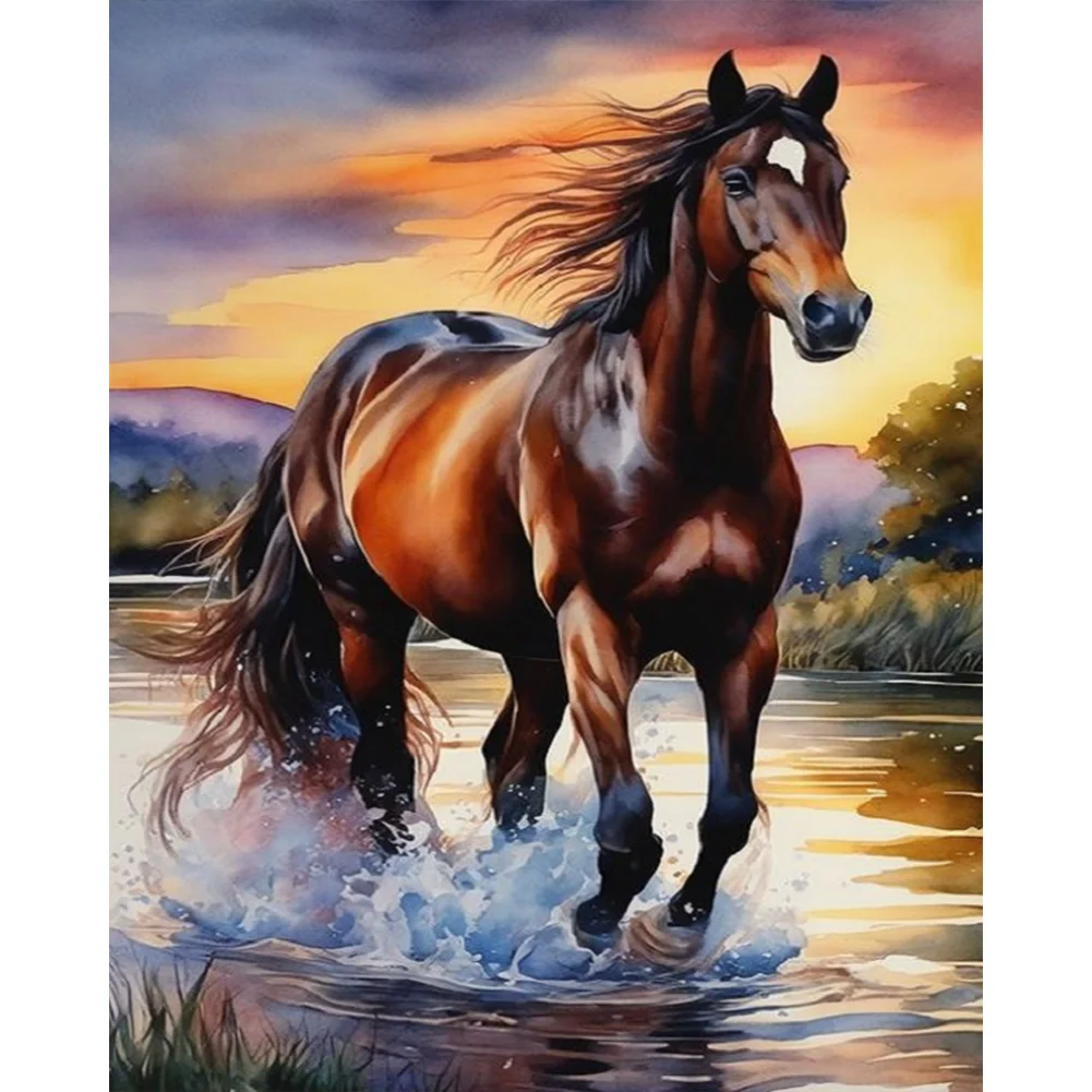 Diamond Painting - Full Square Drill - Horse(Canvas|40*50cm)