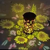 LED Hollow Iron Decor Light Solar Powered Hollowed Hanging Light IP55 Waterproof Rust Proof for Patio Yard Lawn Backyard Decor