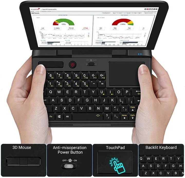 T----6 Inch Mini Laptop 8G RAM +512G ROM Pocket Mini Notebook Computer Notebook 1280 X 720 Pentru Intel Celeron N4100 114 /255