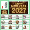 2027 Firework DIY Paper Diamond Painting Wall Calendar Set Special Shaped Partial Drill Monthly Flip Hanging Calendar Kit for Adults Beginners Gift Home Office Decor