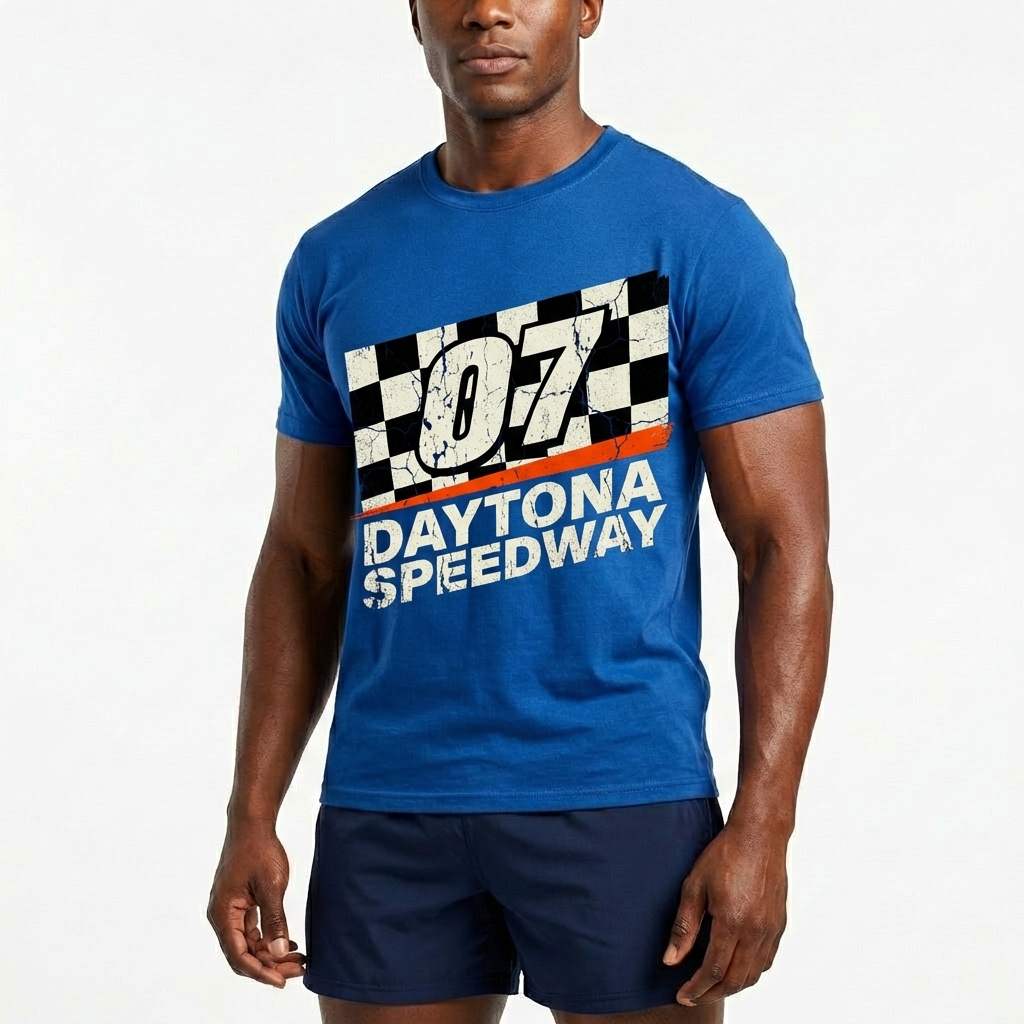  Men's American Racing-themed Casual Printed Short-Sleeved T-shirt Avantcool