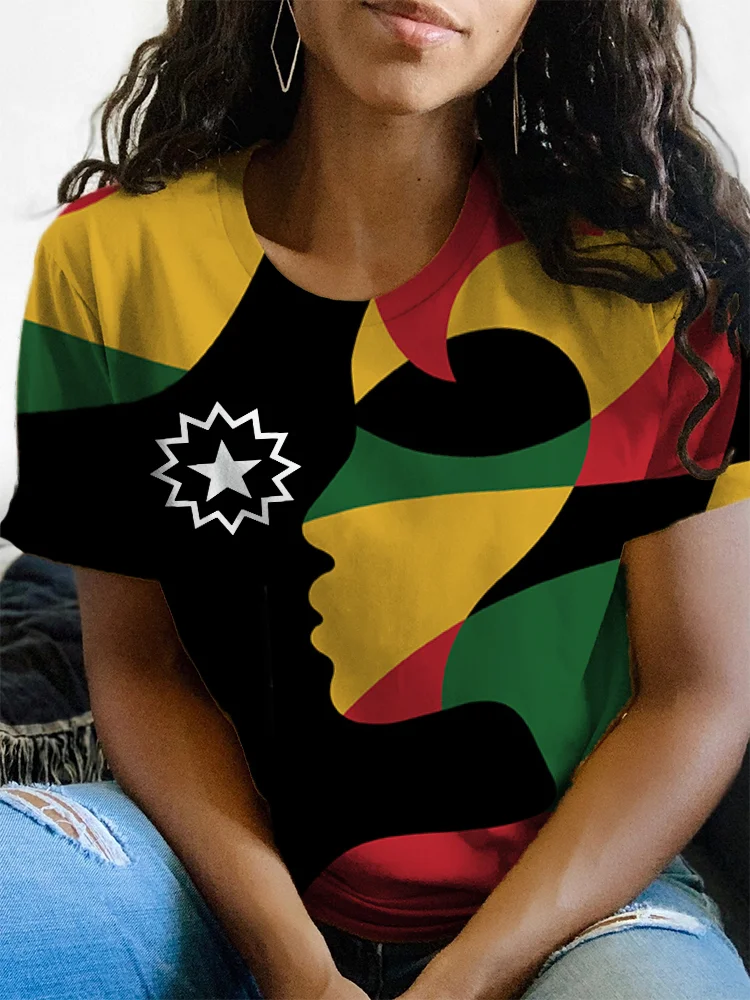 Juneteenth Colorblock Art Print T Shirt