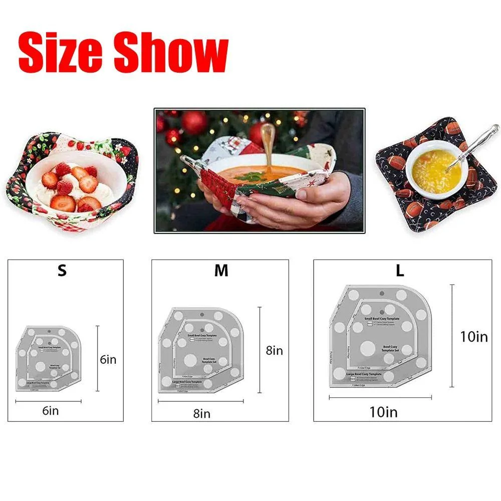 Bowl Cozy Template Cutting Ruler Set 