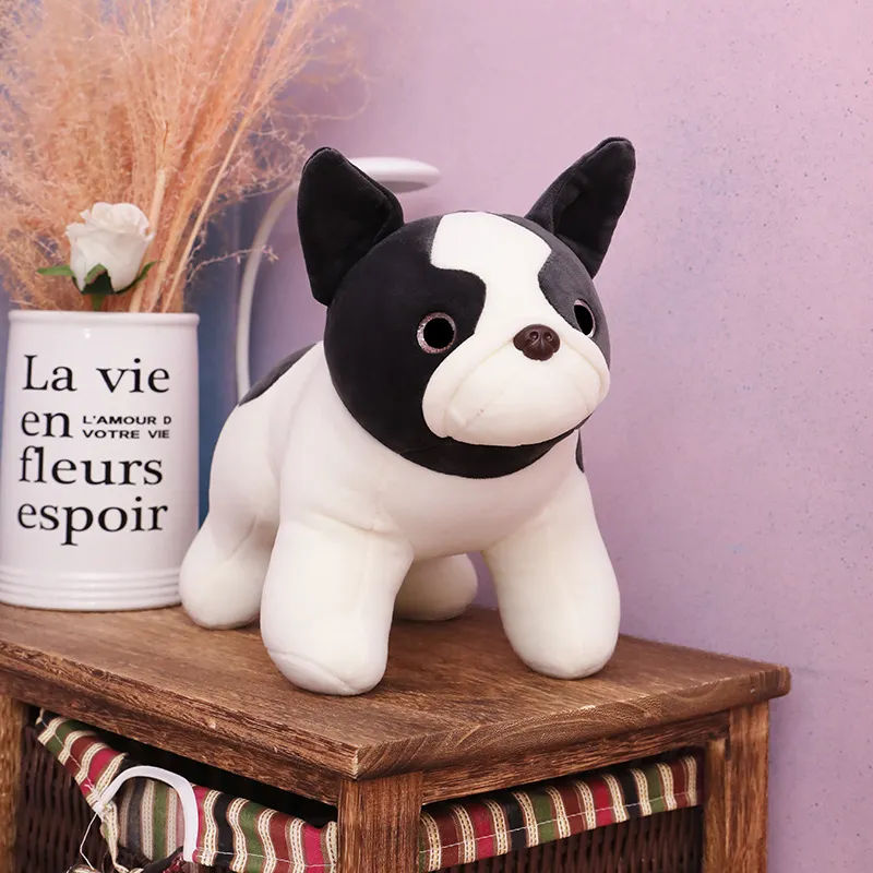 Cute standing puppy plush doll soft pillow