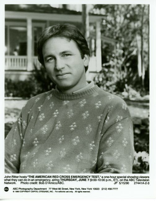 John Ritter 1990 Original Press TV 7x9 Photo Poster painting