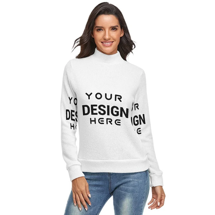 Personalized Design Women's Turtleneck for Women Full Print