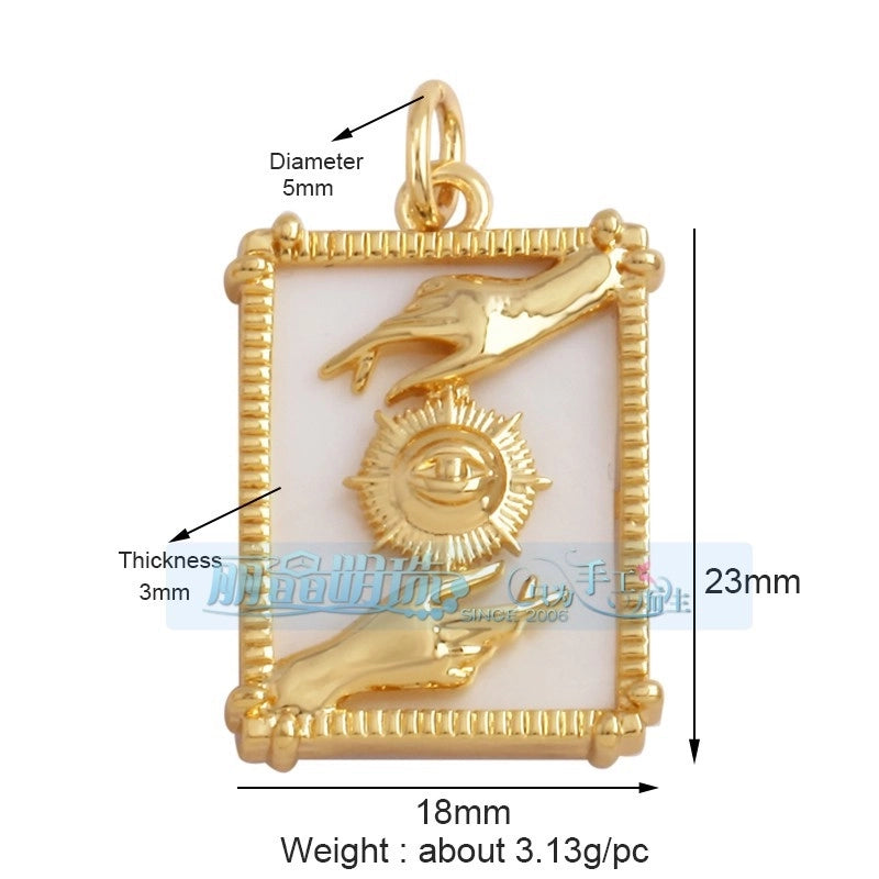 1 Piece Copper Zircon Devil’s Eye Pendant Jewelry Accessories