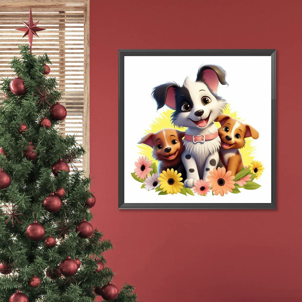 Full Round Diamond Painting 30*30cm - Puppy