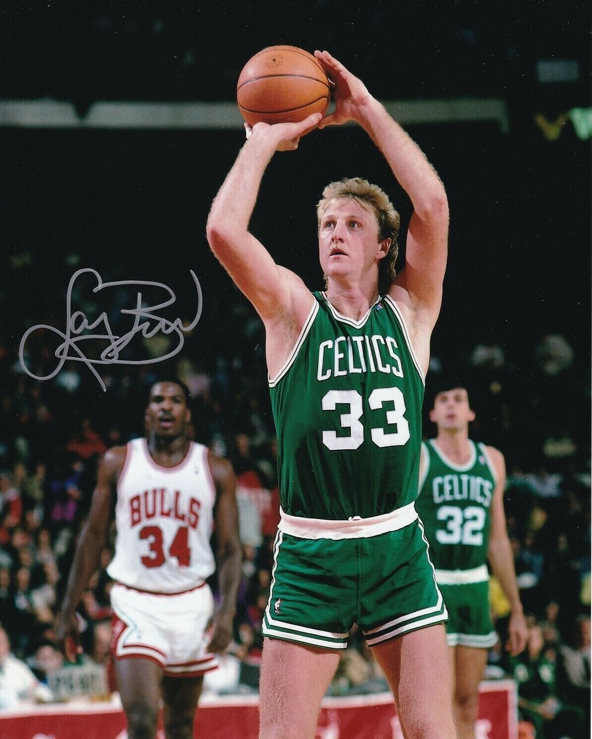 Larry Bird Autographed Signed 8x10 Photo Poster painting ( HOF Celtics ) REPRINT