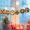 6pcs/set DIY Diamond Special Shape Pearl Art Hanging Wooden Christmas Tree Ornament Kit