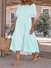 Solid Color Loose Oversized  Maxi Dress