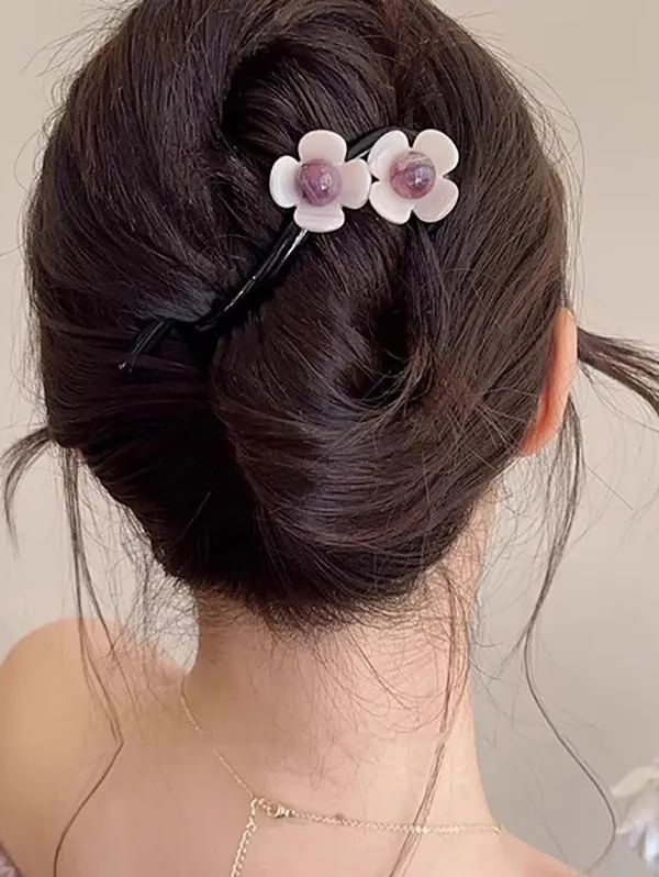 Flower Shape Geometric Hair Clips
