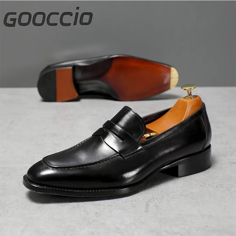 NJ215 Calf-Skin Dress Shoes/Loafer Shoes For Men GOOCCIO   