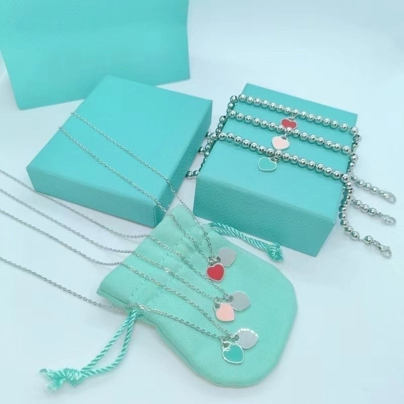 Vintage Style Minimalist Heart Shape 304 Stainless Steel Pendant Necklace