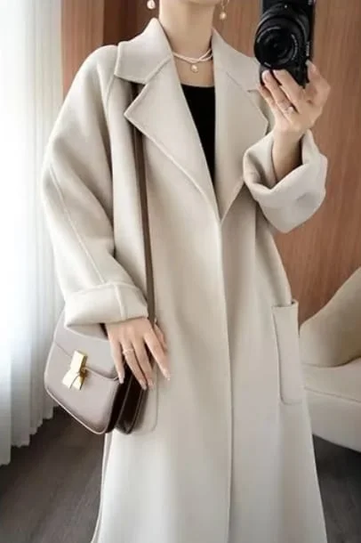 Women's Reversible plush mid-length coat